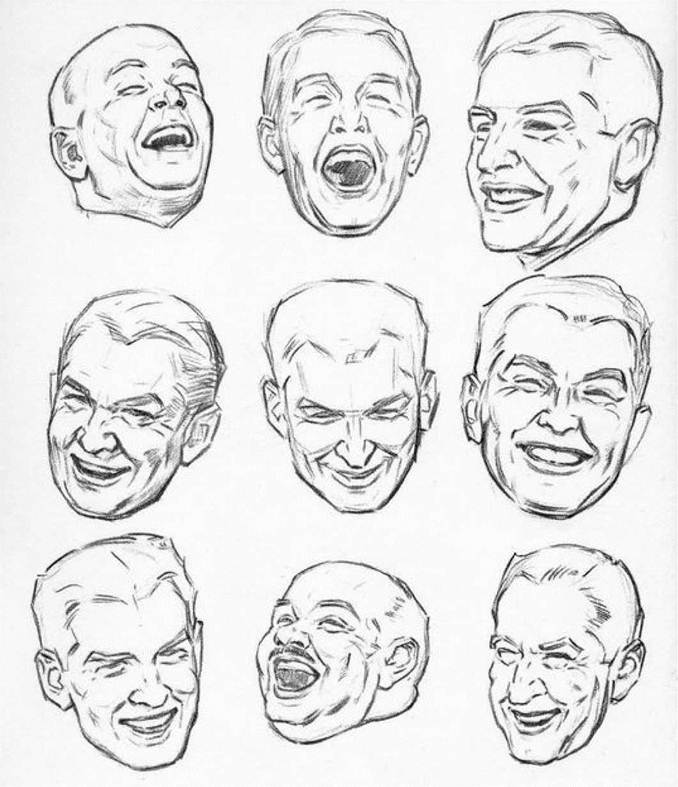 Выражения лица - смех