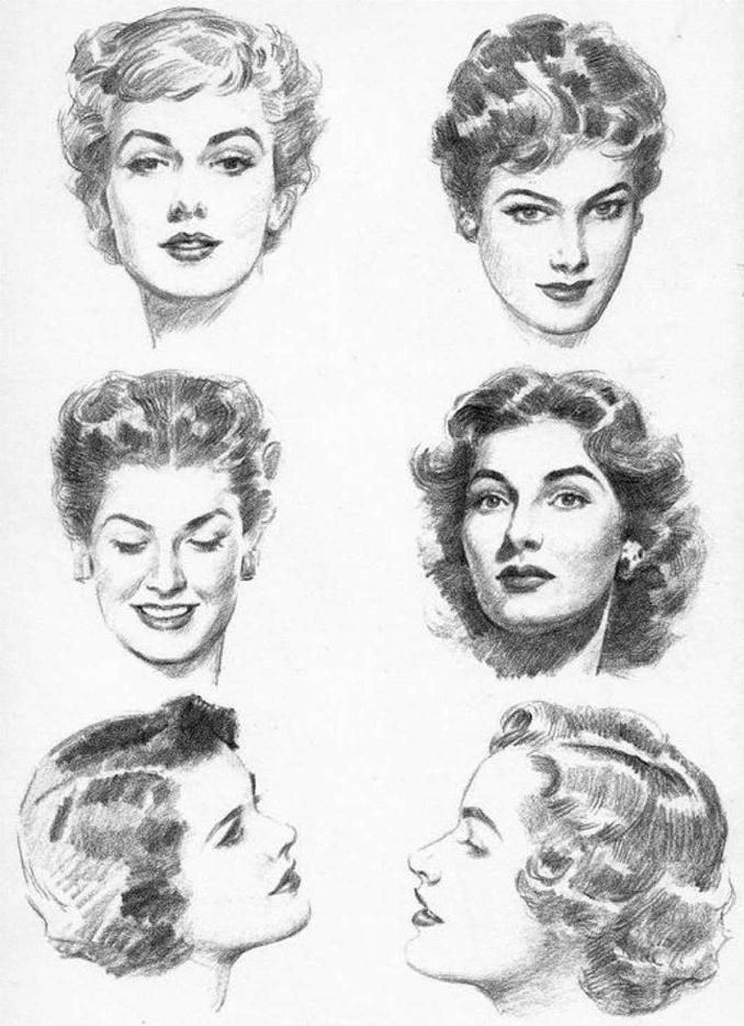Технические примеры женских голов